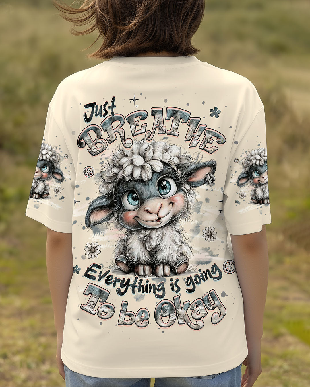 JUST BREATHE SHEEP ALL OVER PRINT - YHHG2210251