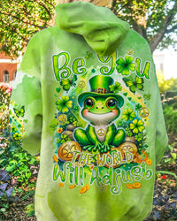BE YOU THE WORLD WILL ADJUST FROG PATRICK'S DAY ALL OVER PRINT - TYQY0401243