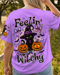FEELIN' WITCHY BLACK CAT HALLOWEEN ALL OVER PRINT - TYQY1209261