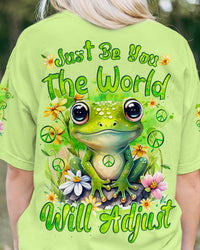 JUST BE YOU THE WORLD WILL ADJUST FROG ALL OVER PRINT - TYQY2711234