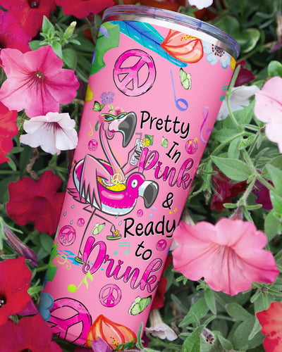 PRETTY IN PINK FLAMINGO TUMBLER - TYQY1706245