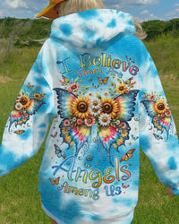 I BELIEVE THERE ARE ANGELS AMONG US WINGS FLORAL ALL OVER PRINT - TLNZ2211233
