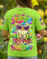 JESUS THINKS I'M A DELIGHT FROG ALL OVER PRINT - TYLN1407261