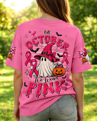 IN OCTOBER WE WEAR PINK HALLOWEEN BOO ALL OVER PRINT - TYLN1707263