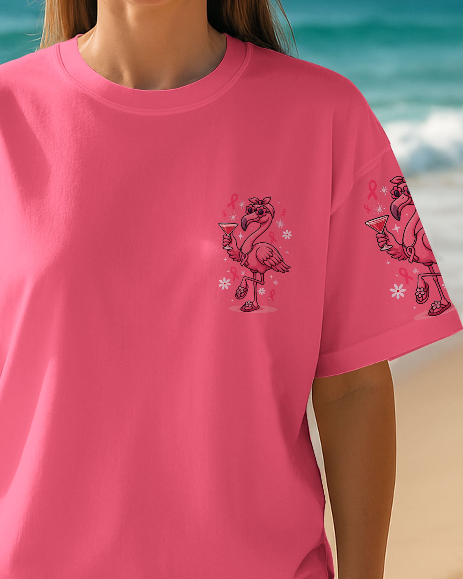 PRETTY IN PINK BREAST CANCER FLAMINGO ALL OVER PRINT - TYQY0908251