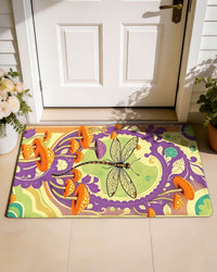 MUSHROOMS DRAGONFLIES DOORMAT - TYQY0502261