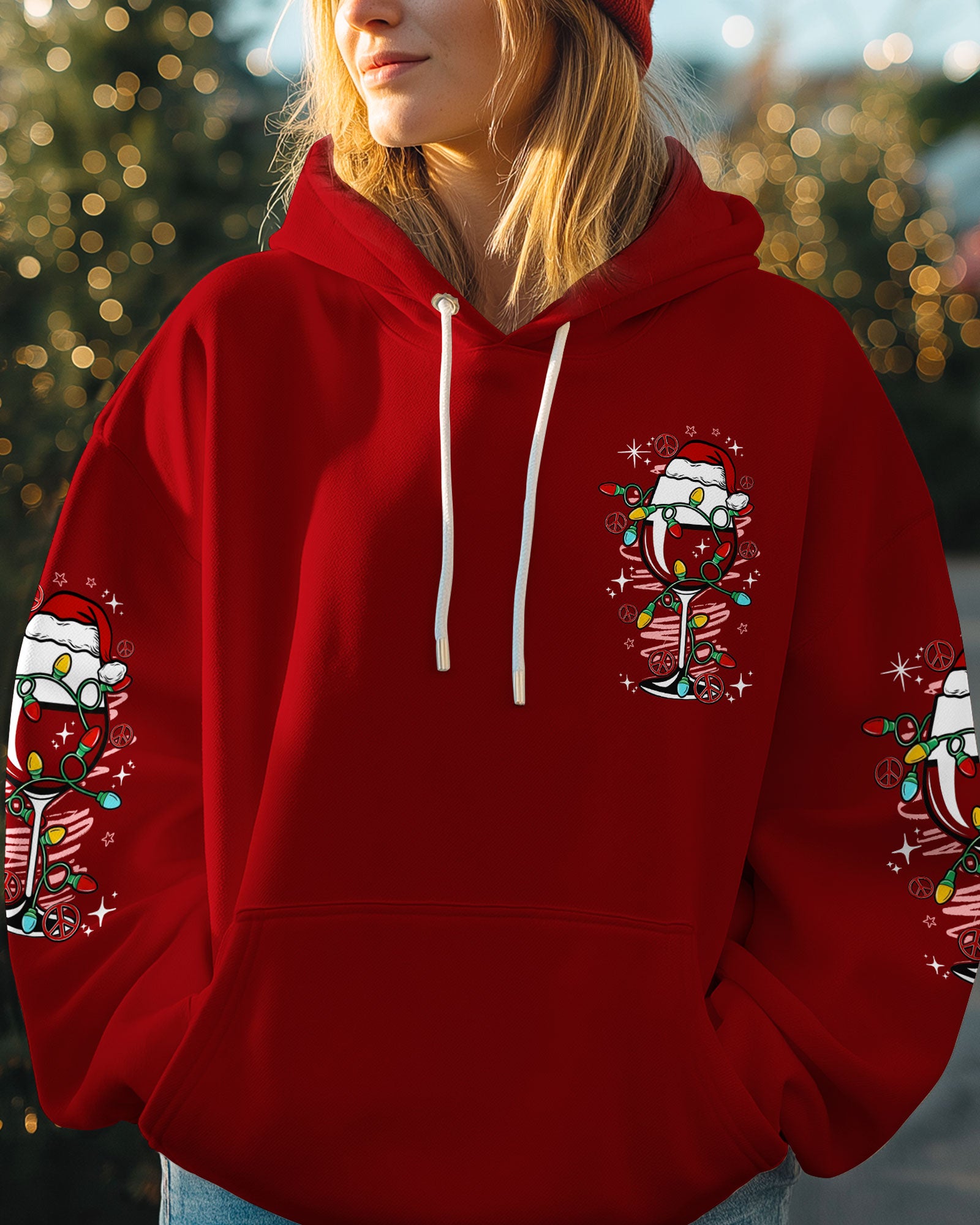 DEAR SANTA JUST BRING WINE CHRISTMAS ALL OVER PRINT - TY1711251