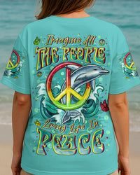 IMAGINE ALL THE PEOPLE LIVING LIFE IN PEACE DOLPHIN ALL OVER PRINT - YHLN1908253