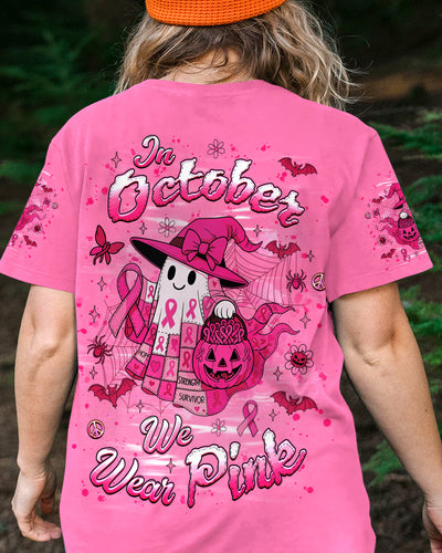 IN OCTOBER WE WEAR PINK BOO BREAST CANCER AWARENESS ALL OVER PRINT - YHHG2108251