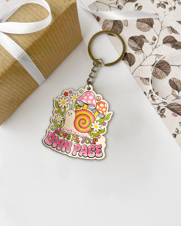 MOVE AT YOUR OWN PACE SNAIL ORNAMENT & KEYCHAIN - TYQY0309254