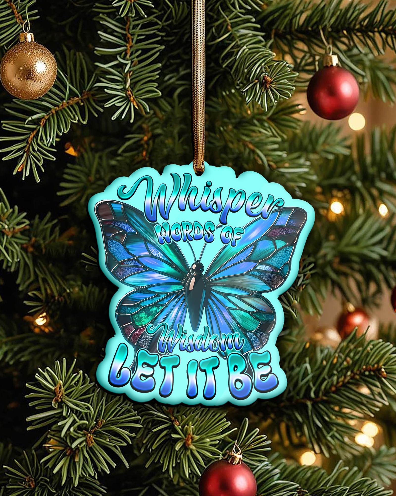 WHISPER WORDS OF WISDOM LET IT BE BUTTERFLY ORNAMENT & KEYCHAIN - TYQY1209251