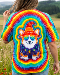 WITCH CORGI DOG COLORFUL SWIRL ALL OVER PRINT - TYQY1609266