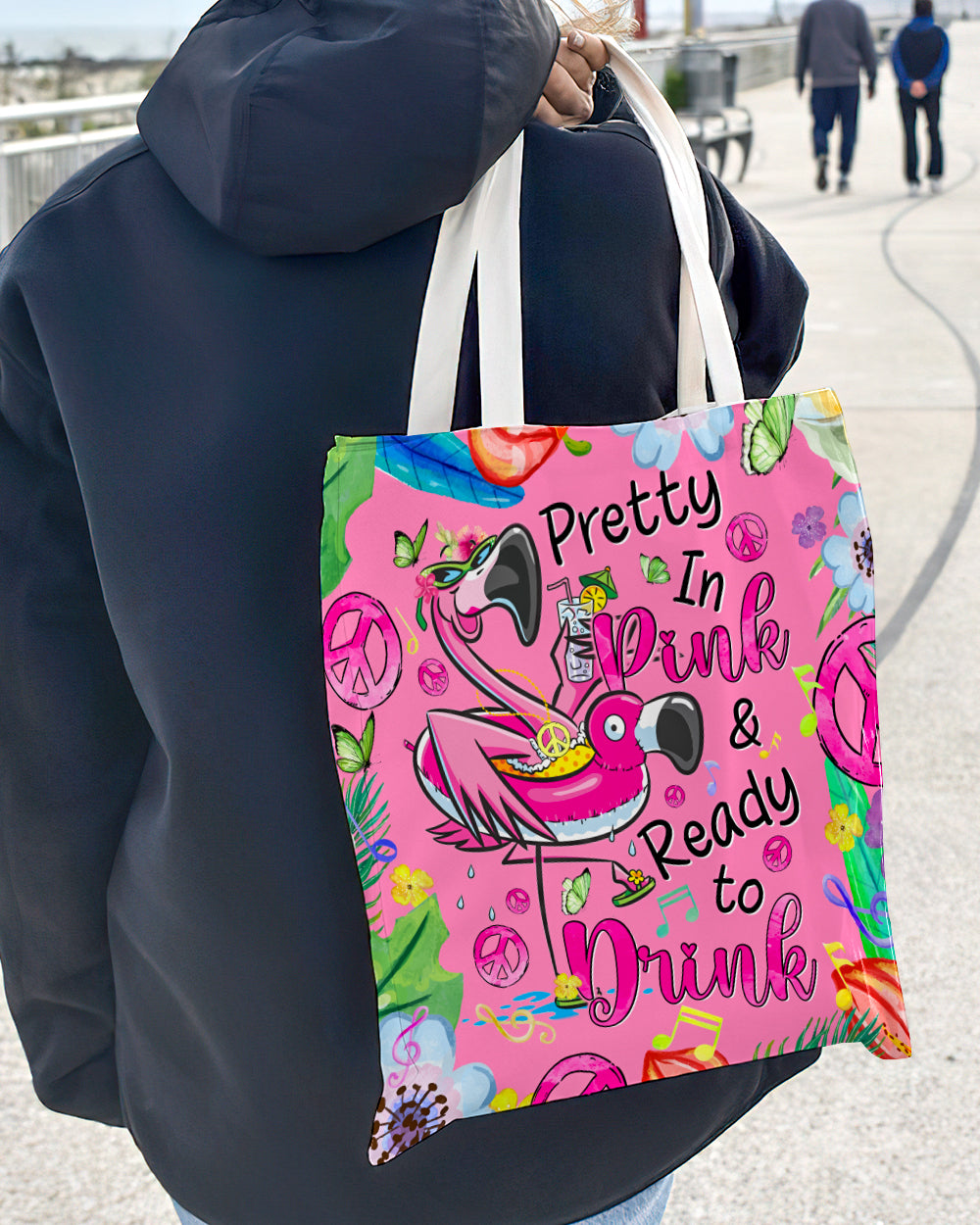 PRETTY IN PINK FLAMINGO TOTE BAG - TYQY1706242