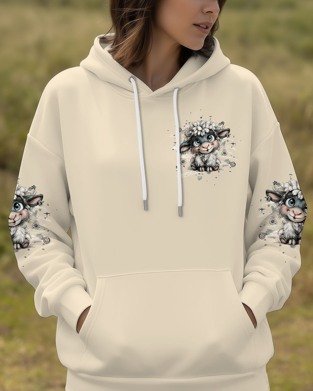 JUST BREATHE SHEEP ALL OVER PRINT - YHHG2210251