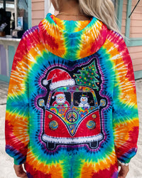 CHRISTMAS HOLIDAY SANTA VAN RADIAL ALL OVER PRINT - TY0510261