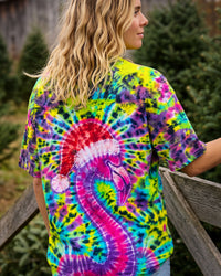 SANTA FLAMINGO CHRISTMAS SPIRAL ALL OVER PRINT - TYQY1210262