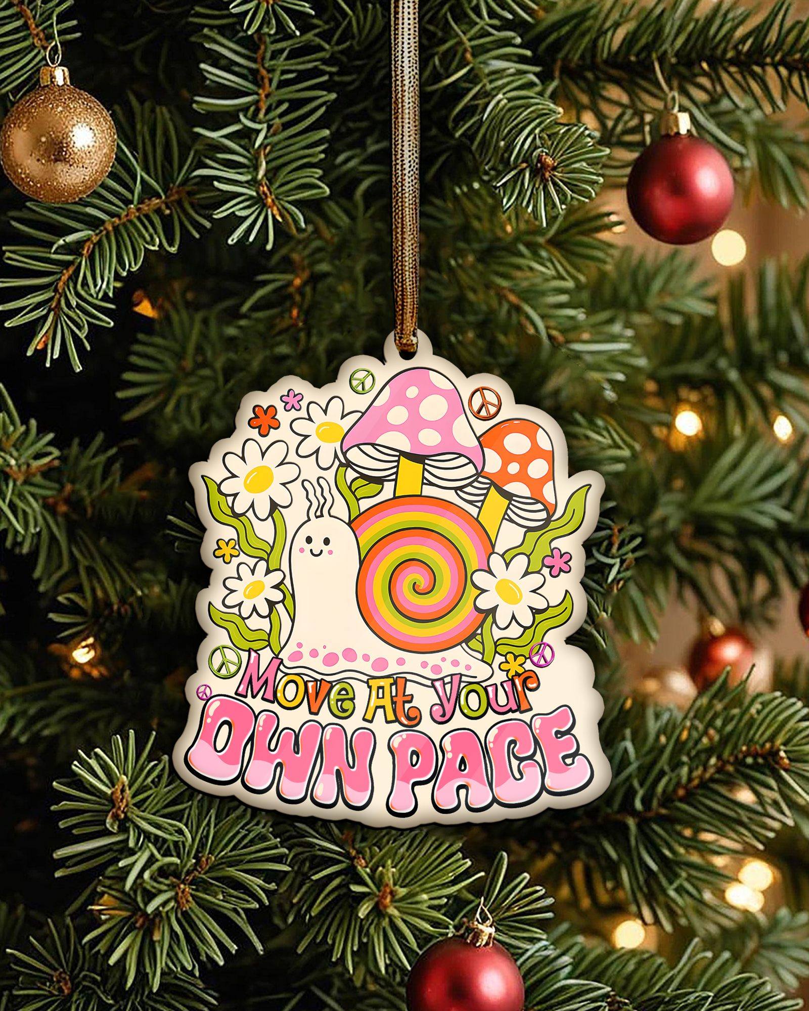MOVE AT YOUR OWN PACE SNAIL ORNAMENT & KEYCHAIN - TYQY0309254