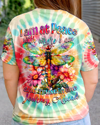 I AM AT PEACE DRAGONFLY TIE DYE ALL OVER PRINT - TYTD1803241