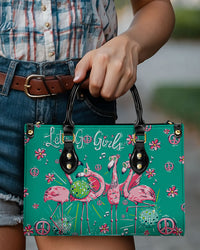LET'S GO GIRLS FLAMINGO LEATHER HANDBAG - TY2203241