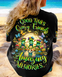 GOOD TIMES CRAZY FRIEND FROG ALL OVER PRINT - TLNZ2406241