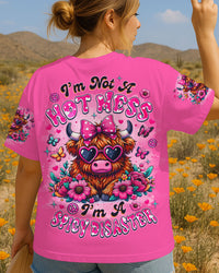 I'M NOT A HOT MESS COW ALL OVER PRINT  - TLNZ2307252