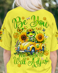 BE YOU THE WORLD WILL ADJUST FROG ALL OVER PRINT - TYQY1005245