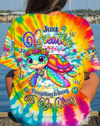 JUST BREATHE TURTLE TIE DYE ALL OVER PRINT - TLNZ2805242