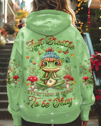 JUST BREATHE CHRISTMAS FROG ALL OVER PRINT - YHHG1410242