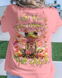 BE YOU THE WORLD WILL ADJUST FROG ALL OVER PRINT - TYQY1603245