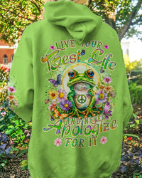 LIVE YOUR BEST LIFE FROG ALL OVER PRINT - TYQY0203243