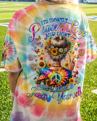 PEACE LOVE AND LIGHT TIE DYE ALL OVER PRINT - TYQY1803244