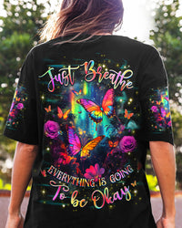 JUST BREATHE BUTTERFLY ALL OVER PRINT - YHHG0204253