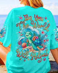 BE YOU THE WORLD WILL ADJUST TURTLE ALL OVER PRINT - TYQY2505245
