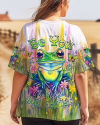 BE YOU THE WORLD WILL ADJUST FROG ALL OVER PRINT    -  TLNZ1803252
