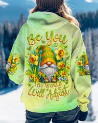 BE YOU THE WORLD WILL ADJUST GNOME  ALL OVER PRINT - TLNZ2410243