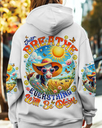 JUST BREATHE SPRING COW ALL OVER PRINT - TYQY2309241