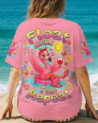 FLOAT DRINK TAN REPEAT FLAMINGO ALL OVER PRINT - TLNZ1604253