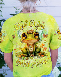 BE YOU THE WORLD WILL ADJUST FROG ALL OVER PRINT - TLNZ1204241