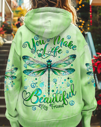 YOU MAKE LIFE BEAUTIFUL MY FRIEND DRAGONFLY ALL OVER PRINT - TYQY1510244