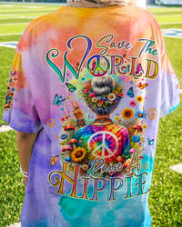 SAVE THE WORLD RAISE A HIPPIE FROG ALL OVER PRINT - TYQY2303233