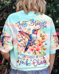 JUST BREATHE HUMMINGBIRD ALL OVER PRINT - YHHG2105241