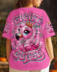 FIGHT LIKE A QUEEN BREAST CANCER AWARENESS ALL OVER PRINT  - TLNO1308251