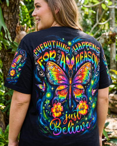 JUST BELIEVE BUTTERFLY GLOW ALL OVER PRINT - KM2404261