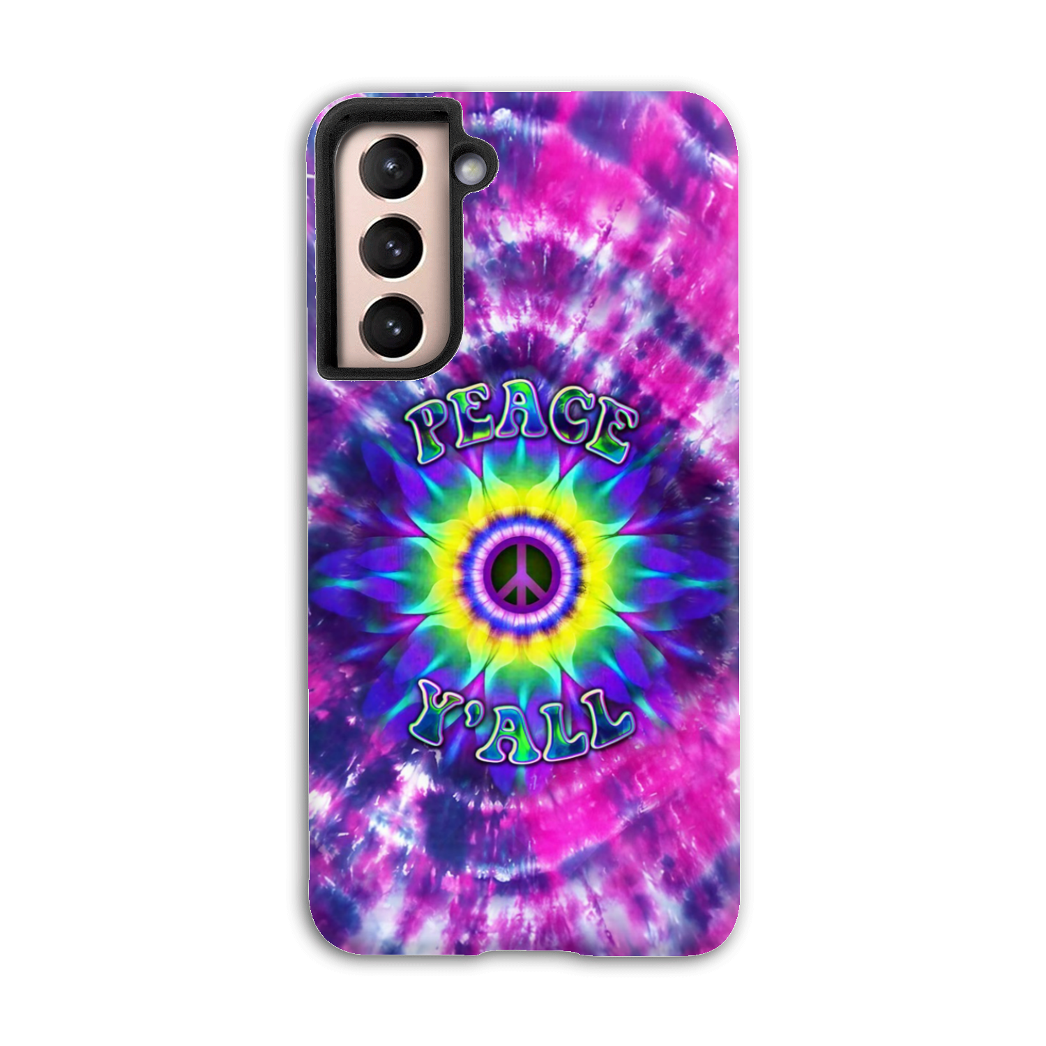 PEACE Y'ALL TIE DYE PHONE CASE - YHDU2906235