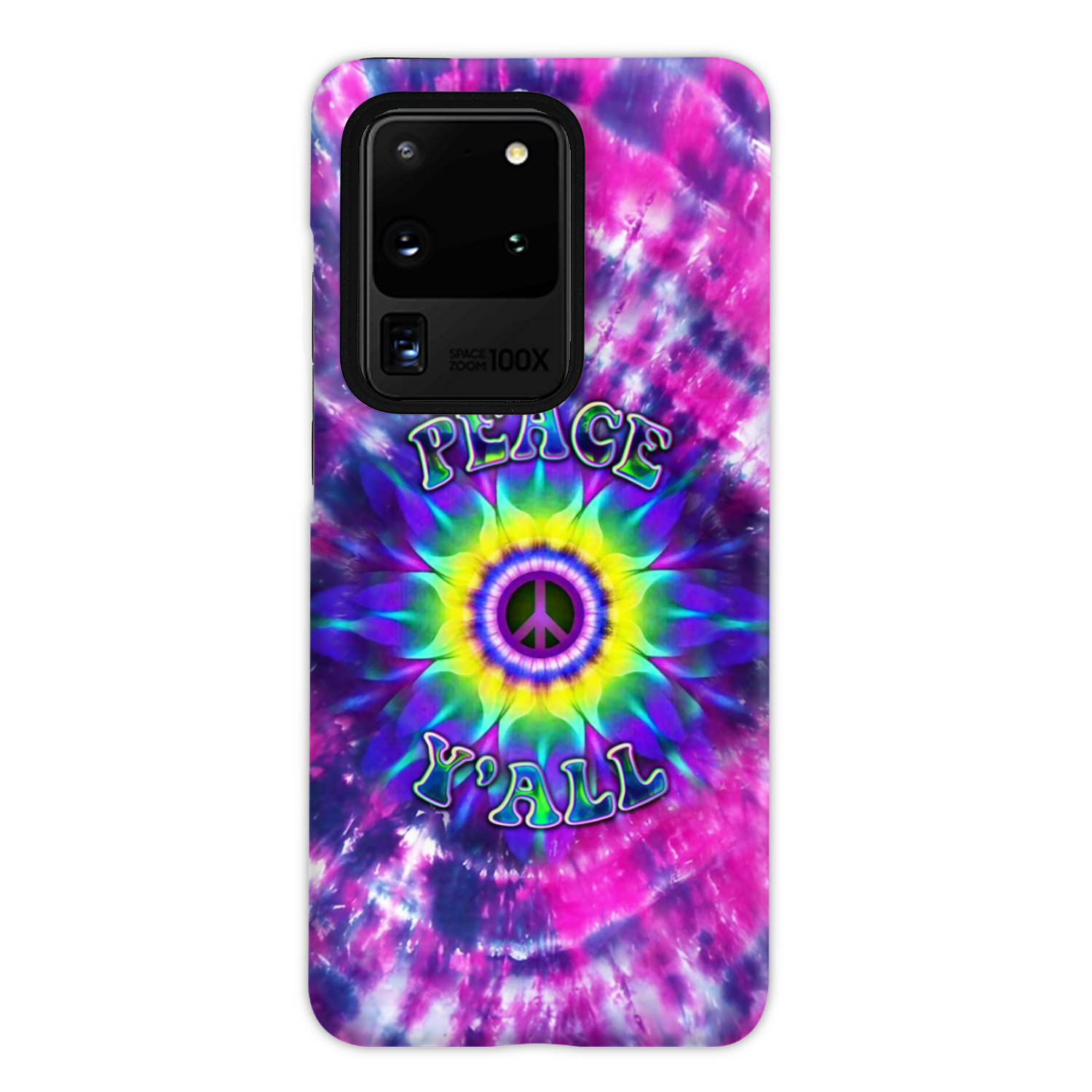 PEACE Y'ALL TIE DYE PHONE CASE - YHDU2906235