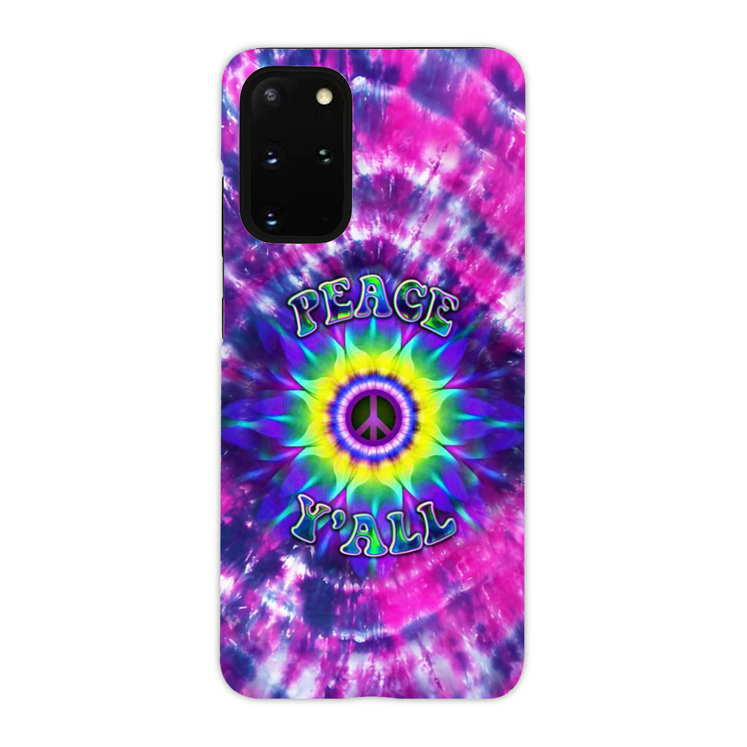 PEACE Y'ALL TIE DYE PHONE CASE - YHDU2906235