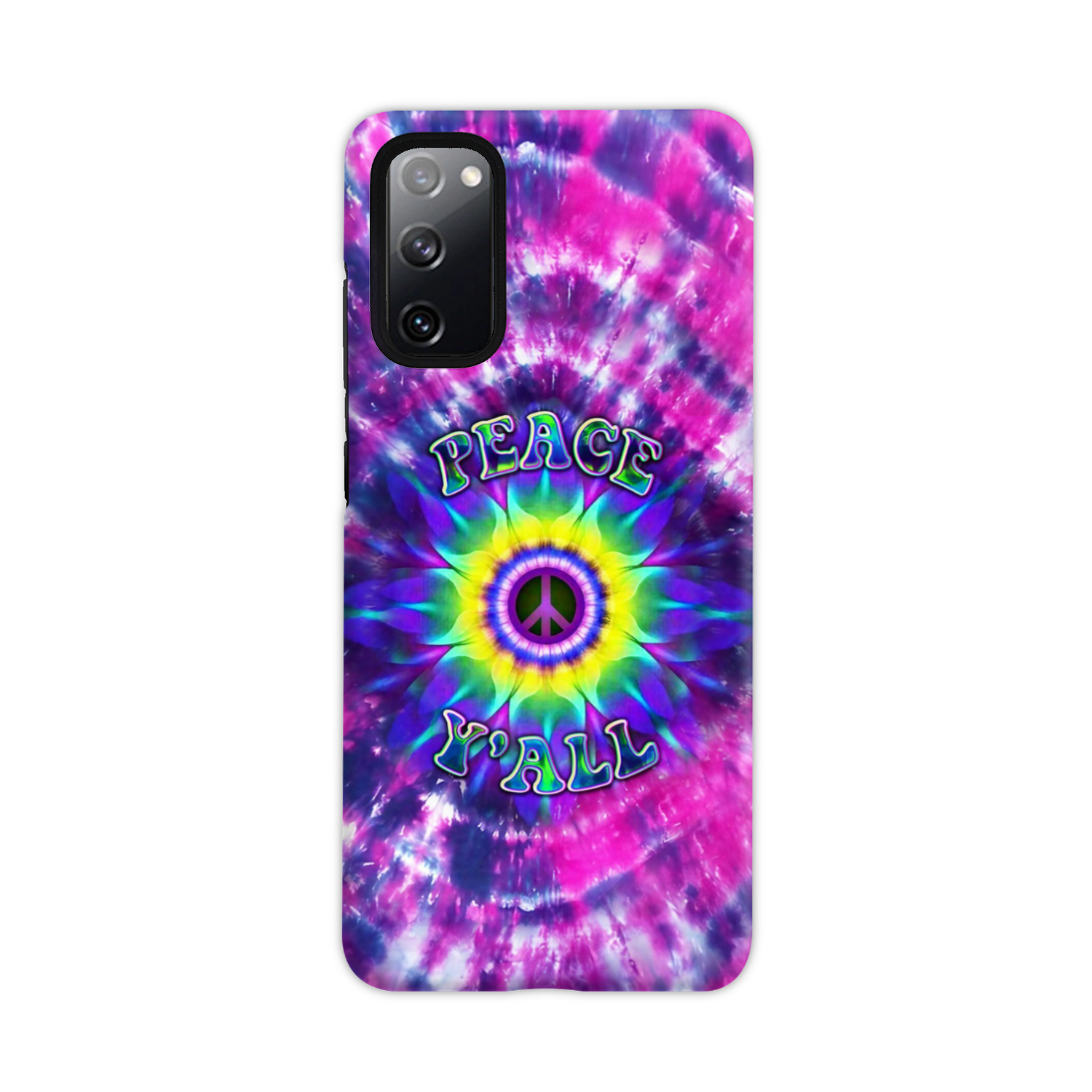 PEACE Y'ALL TIE DYE PHONE CASE - YHDU2906235