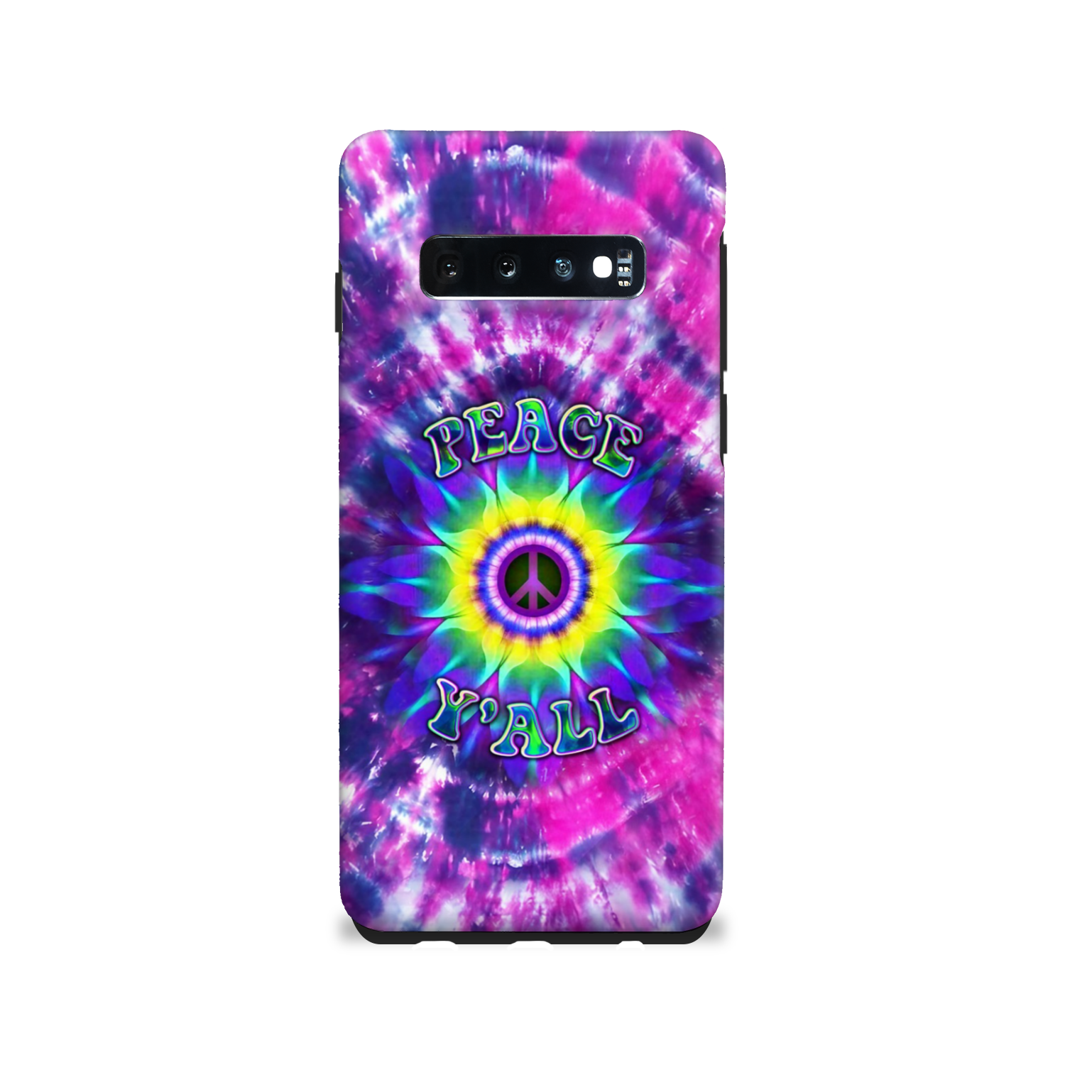 PEACE Y'ALL TIE DYE PHONE CASE - YHDU2906235