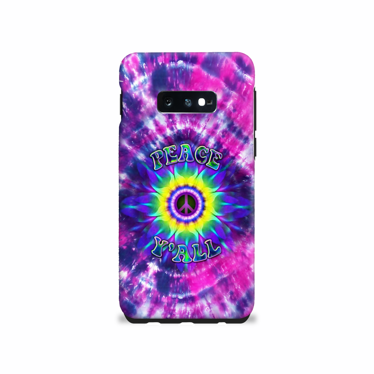 PEACE Y'ALL TIE DYE PHONE CASE - YHDU2906235