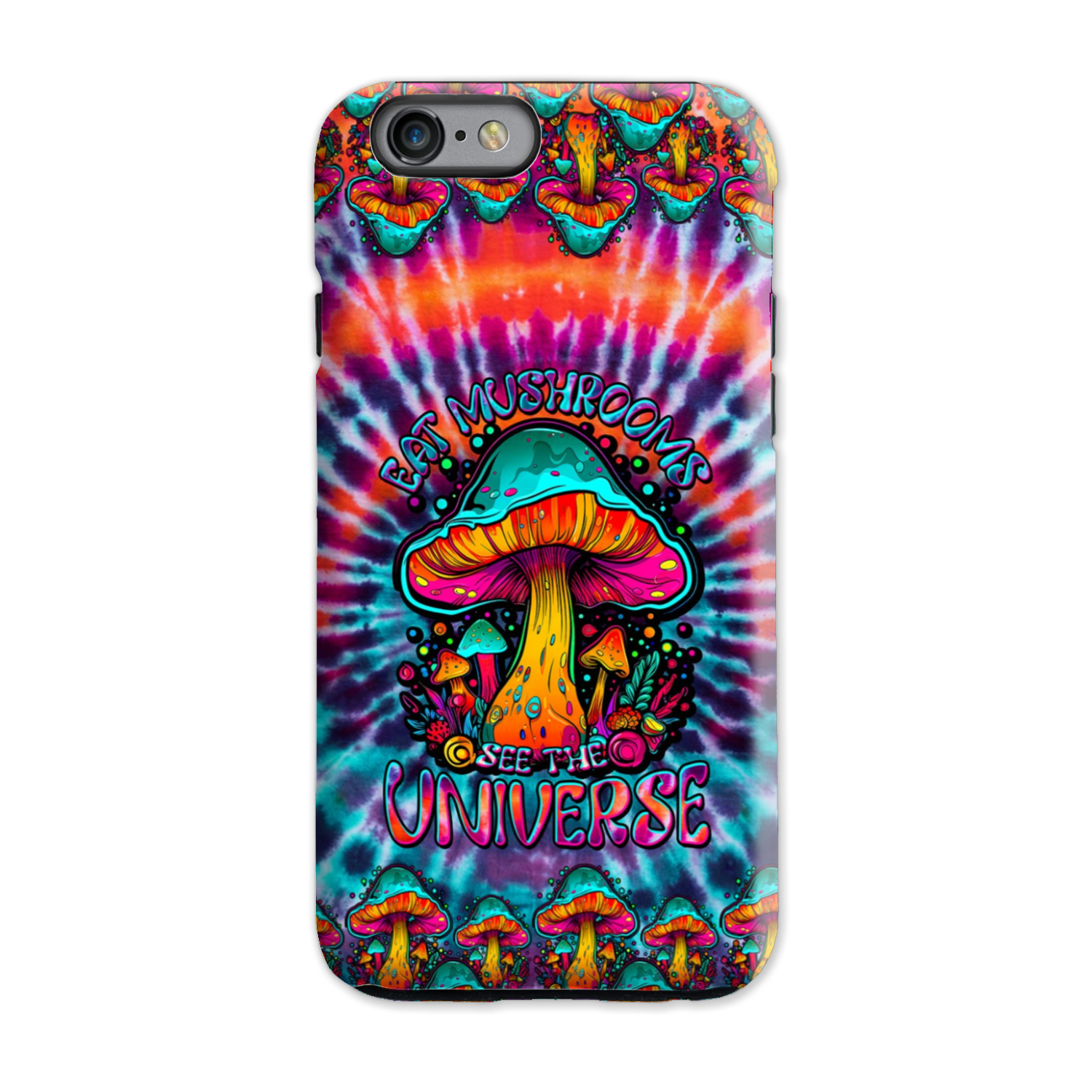 EAT MUSHROOMS SEE THE UNIVERSE TIE DYE PHONE CASE - TLTW2707233